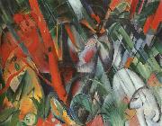 Franz Marc In the Rain oil